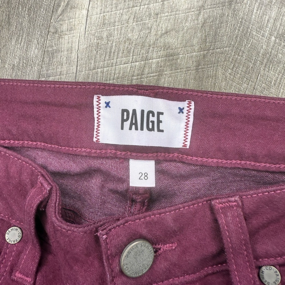 PAIGE Mulberry Denim Jeans Size 28 - Picture 6 of 8